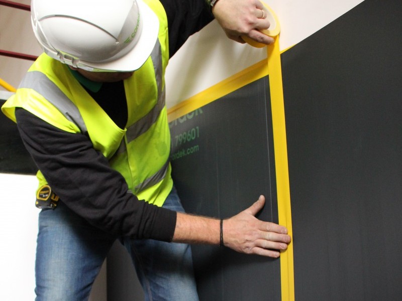 Correx Temporary protections boards, Black site protection boards being fitted